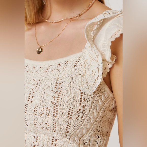 Anthropologie Ruffled Garden Sweater Tank - Picture 4 of 6